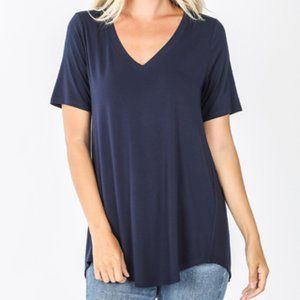 Zenana Oversized Navy Top